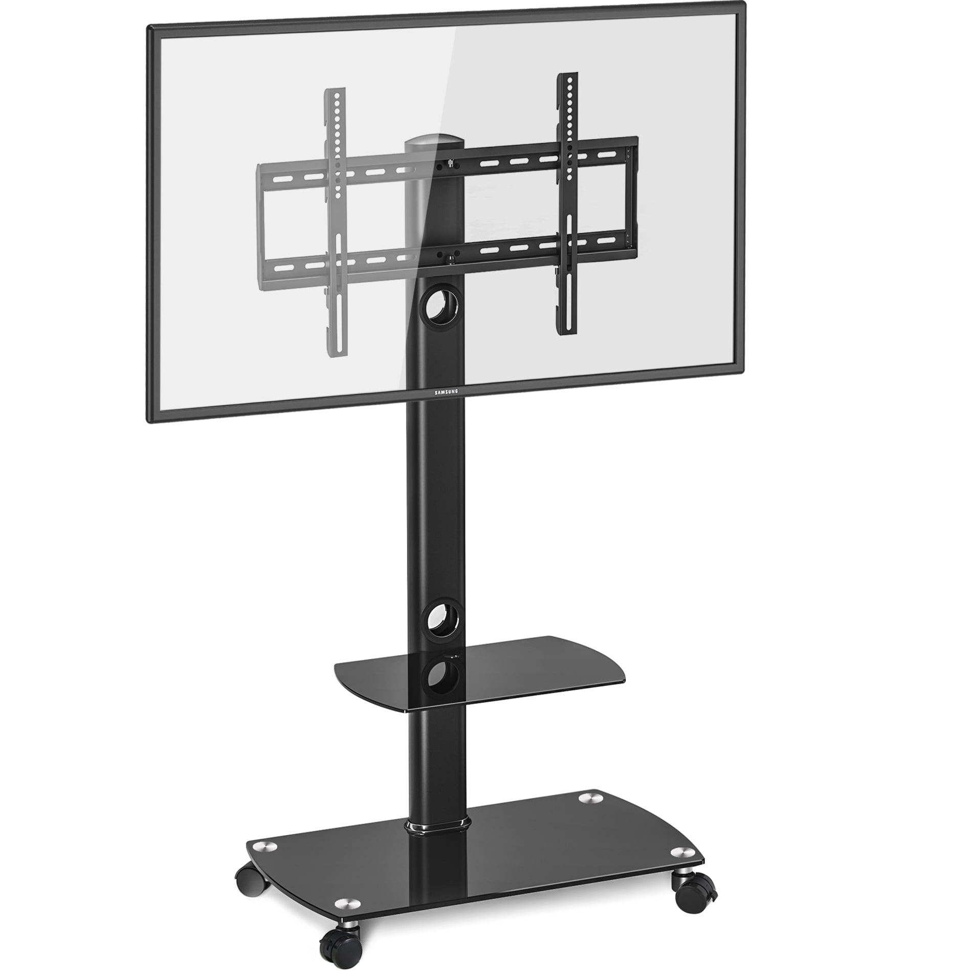Mobile Floor TV Stand Trolley Cart With Mount Display For 32 To 65 Inch