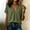 Army Green, variant on Women's V Neck Pleated Front Blouse Cotton Blend Short Sleeve Loose Fit Casual Tunic Top Orange S