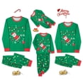 thumbnail image 5 of Green Family Christmas Pajamas Matching Sets Santa Print Christmas Pjs Colorful Xmas Sleepwear, 5 of 6