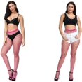 thumbnail image 3 of HAHDAXIA Collants Résille à Motifs Taille Haute pour Femmes, Bretelles, Bas-Collants, Cuisses Hautes, Noir, 3 of 4