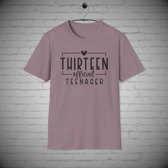 Thirteen Official Teenage T-shirt, 13th Birthday tee, Teenager Teen Gift