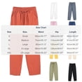 thumbnail image 2 of Plus Size Cotton Capris for Women with Pockets Loose Fit Comfy Elastic Drawstring Casual Cropped Pants (S, Yellow), 2 of 3