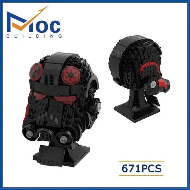 Moc Serie de Star Wars película Comando Imperial Boba Fett figura Darth Vader casco 75304 miniatura de bloques de construcción Diy juguetes de montaje
