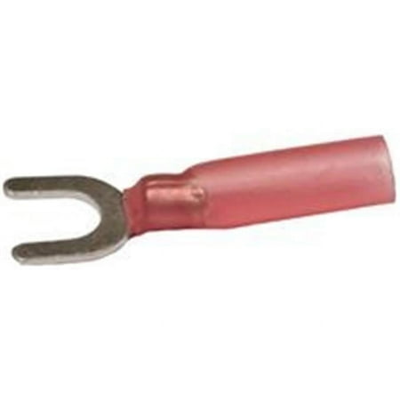 Morris Products 12254 Heat Shrinkable Spade Terminals - 22-16 Wire, No. 8 Stud, Pack Of 100