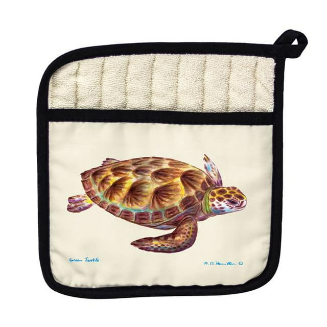 Betsy Drake PT044 Porte-Pot Tortue de Mer Vert