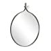 thumbnail image 3 of Kate and Laurel Yitro Round Wall Mirror, 30 x 37, Gray, Decorative Versatile Rustic Wall Decor, 3 of 15