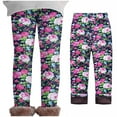 thumbnail image 2 of Zwiiyzr Girls Ankle Length Leggings Fall Winter Elastic Pants Fashion Printed Fleece Warm Casual Fleece Leggings For 2-11 Years Old Pink, 2 of 8