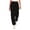 Black, variant on Plus Size High Waist Jogger Pants Athletic Track Bottoms With Pockets Adjustable Drawstring Elastic Ankle Loose Fit For Yoga Running Casual Wear