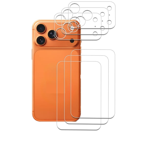 HYRACPO [3 3Pack] iPhone 17 Pro Max Soft Camera Lens Film with Base Frame, HD Anti-Scratch Protector