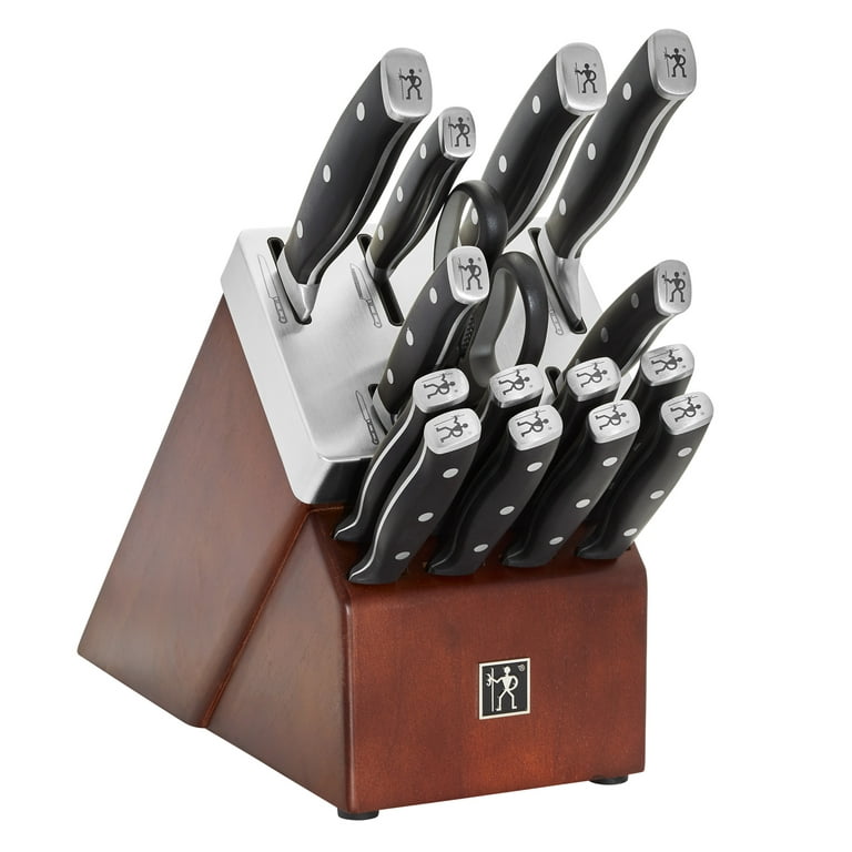 Henckels Forged Accent 16-Pc Self-Sharpening Knife Block Set - Walnut