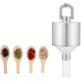 thumbnail image 1 of 1pc Premium Metal Snuff Powder Herb Spice Grinder Hand Mill Funnel, 1 of 5