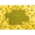 thumbnail image 1 of Ahgly Company Machine Washable Indoor Rectangle Abstract Yellow Contemporary Area Rugs, 2' x 4', 1 of 4