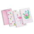thumbnail image 1 of 4PCS A5 Small Fresh Coil Book Loose-leaf Notebook Pocket Notepad Office School Supplies Stationery (Flamingo 4 Models Are Issued), 1 of 9