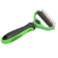 thumbnail image 4 of Pet Undercoat Rake, Massage Prevent Slip Lightweight Dog Dematting Comb Knots Removal  For Cat For Rabbits L Green Black, 4 of 8