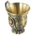 thumbnail image 2 of Mini Verres à Vin pour Spiritueux 30ml Gobelet en Alliage Motif Diamant Rétro, 2 of 9