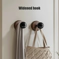 thumbnail image 4 of 1PC Walnut Wood Wall Hook with Strong Adhesive, No Drill Heavy Duty Command Hook for Bathroom Kitchen, Removable Hanger for Towels Robes Coats, with Glue, Black, 4 of 6
