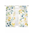 thumbnail image 6 of Spring Leaves Sheer Curtains for Living Room Bedroom Colorful Botanical Eucalyptus Vines Plants Sheer Curtains 72 Inch Long 2 Panels Set Light Filtering Curtain Window Treatments Drapes, 6 of 6