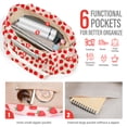 thumbnail image 3 of Gocvo Multiple Pockets Corduroy Bag, Large Tote Bag for Women, Ladies Bag Casual Hobo Handbags(Strawberry), 3 of 9