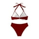 thumbnail image 5 of Traje de baño para mujer, bikini de tirantes sin espalda de color liso para mujer, trajes de baño para mujer, conjuntos de bikini para mujer, trajes de baño de bikini para mujer, 5 of 7