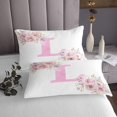 thumbnail image 3 of Erosebridal Ensemble de Couvre-Lit Initial L King, Monogramme Floral 02, Décor Initial A-Z, 3 of 5