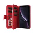 thumbnail image 4 of Compatible avec iPhone XR Étui Portefeuille avec Fentes pour Cartes en Cuir PU Fermeture Éclair Folio Rabattable, 4 of 5