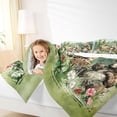 thumbnail image 3 of Manfei Kawaii Fox Twin Comforter Sets,Cute Bear Print Bedding Set,Green,Reversible,2pcs,1 Comforter and 1 Pillowcase, 3 of 7
