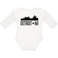 thumbnail image 3 of Inktastic Detroit Michigan City Skyline Boys or Girls Long Sleeve Baby Bodysuit, 3 of 5