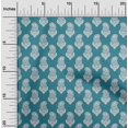 thumbnail image 2 of oneOone Tissu Polyester Lycra Bleu Sarcelle Tissu pour Robe Tissu Imprimé au Mètre 56 Pouces de Large, 2 of 5