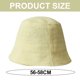 thumbnail image 2 of 56-58 cm circunferencia del sombrero sombrero fino de color sólido sombrero de pescador de verano hombres y mujeres sombrilla sombrero de cubo sombrero protector solar, 2 of 5