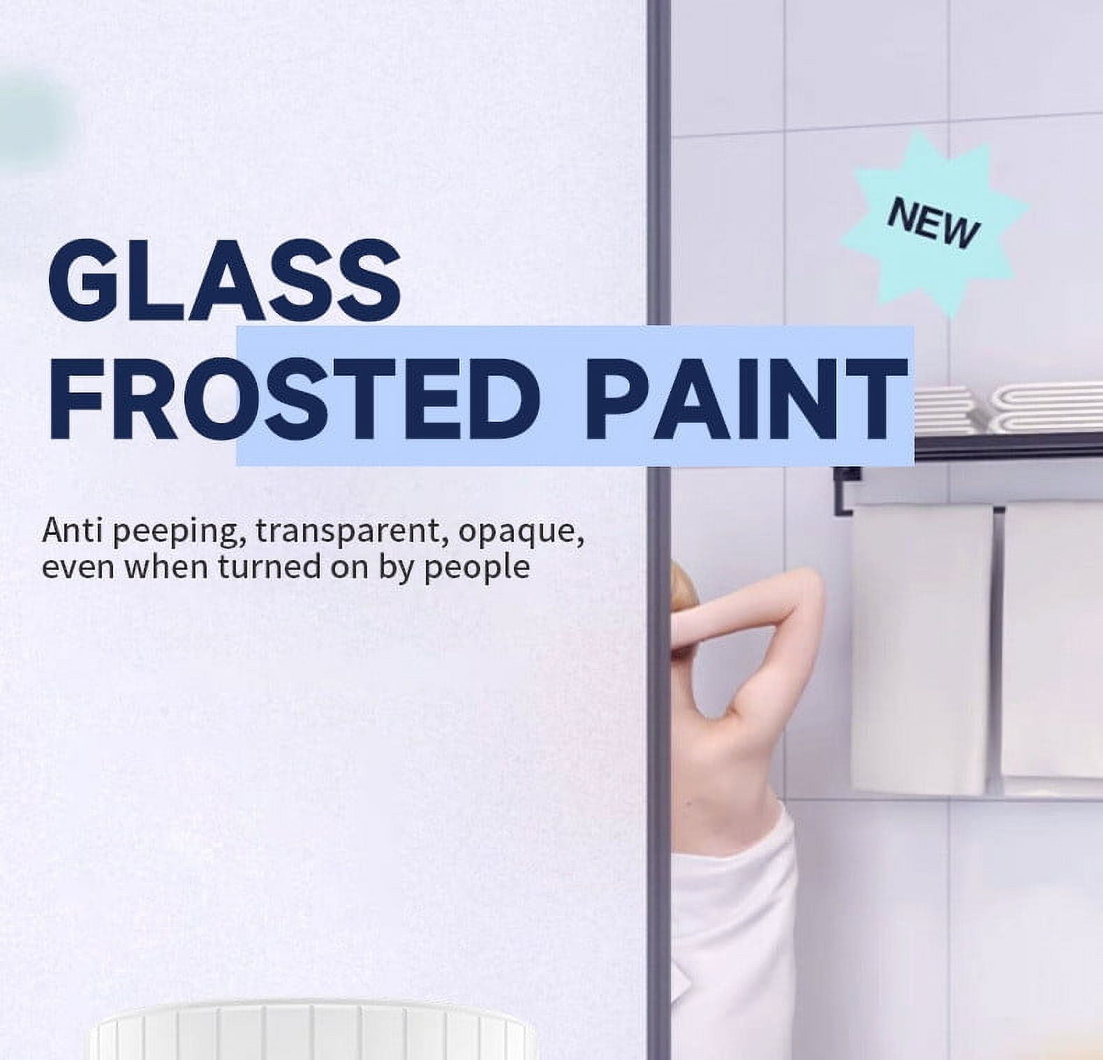 Quick Drying Glass Frosted Paint,Frosted Glass Paint, Household Privacy Protection Water-Based Frosted Paint For Glass,Frosted Glass Spray Paint for Offices Bathrooms in Glass Door