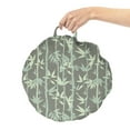 thumbnail image 2 of Bamboo Print Round Floor Cushion with Handle, Botanical Plant Themed Leaves and Stems Repetition, Decorative Pillow for Living Room & Dorms, 18" Round, Sage Green Multicolor, by Ambesonne, 2 of 4