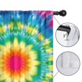 thumbnail image 4 of Blackout Kids Curtains,Colorful Tie Dye Blossom Pattern Childrens Insulated Curtains Set Of 2,Bedroom Essentials,Toddler Room Decor 42"x54", 4 of 5