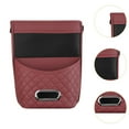 thumbnail image 6 of AMLESO Car Seat Organizer Storage Pocket Phone Holder for Car Headrest Hanging Multifunctional Tissue Storage Bag PU Leather Red, 6 of 9