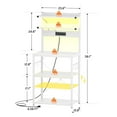 thumbnail image 5 of iSunirm 5-Tier Bakers Rack with Power Outlet, Microwave Stand, Coffee Bar Station with RGB Led Light, kitchen Storage Shelf with 6 Hooks, Kitchen Rack for Spices, Pots, and Pans, White, 5 of 8