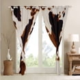 thumbnail image 5 of Erosebridal Cowhide Window Curtains Cow Curtains Sets Cow Print Farm Animal Window Drapes Western Cowboy Farmhouse Window Treatments Living Room Bedroom Decor 2 Panels 38W x45L, 5 of 6