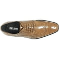 thumbnail image 3 of Stacy Adams Mens Tinsley Wingtip Oxford Tan 10, 3 of 7