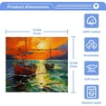 thumbnail image 4 of Fishing Boat Painting Washcloths, Soft and Absorbent Cotton Towel, 6 Pack 12 X 12 Inches Premium Quick Dry Face Towel Wash cloth, 4 of 7