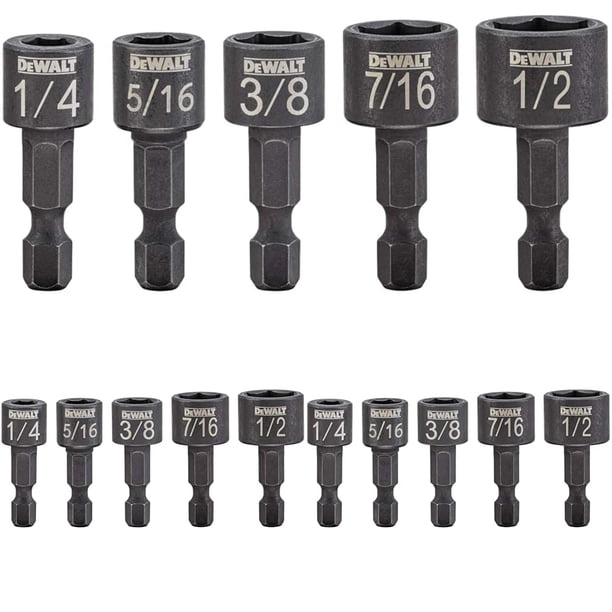 Juego de destornilladores para tuercas DEWALT DWAIND-5 Compact de 5 piezas (paquete de 3)