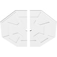 thumbnail image 2 of 34"OD x 2"ID x 11 3/4"C x 1"P Logan Architectural Grade PVC Contemporary Ceiling Medallion, Two Piece, 2 of 11