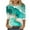ZB Green, variant on Xmyrz T Shirts For Women 3D Print Graphic Breathable Crew Neck Vogue Three Quarter Sleeve Summer Casual Tops Casual Blouses
