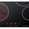 thumbnail image 3 of 24" Wide 230V 4-Burner Radiant Cooktop, Black, 3 of 6