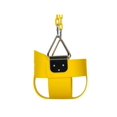 thumbnail image 3 of Kids Full Bucket Swing Yellow with 58" Chain, Toddler Swingset Swing Seat Outdoor Kids Toys SMT, 3 of 6