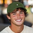 thumbnail image 3 of Dalix Lil Alien Embroidered Cotton Cap Outdoor Space Nature Dad Hat Mens in Olive, 3 of 5