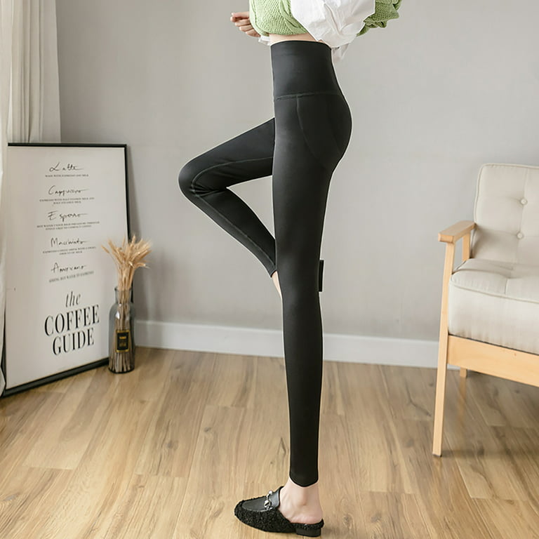 Yogalicious Squat Proof Fleece Lined High Waist Leggings for Women