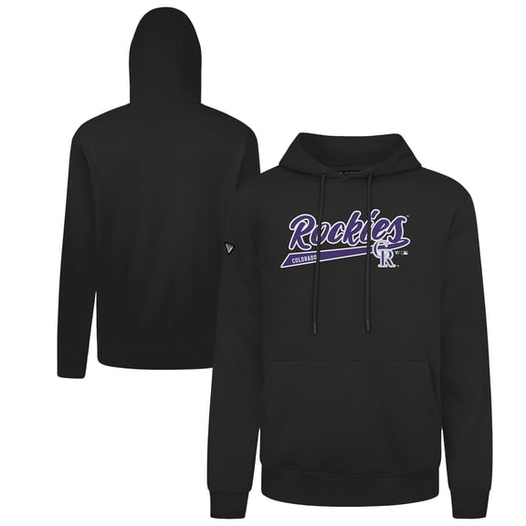Men's-Levelwear  Black Colorado Rockies Podium Fleece Pullover Hoodie