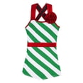 thumbnail image 3 of Yruioon Kids Girls Christmas Candy Cane Leotards Striped Jumpsuit Ballet Dance Unitards Halloween Green 14, 3 of 5