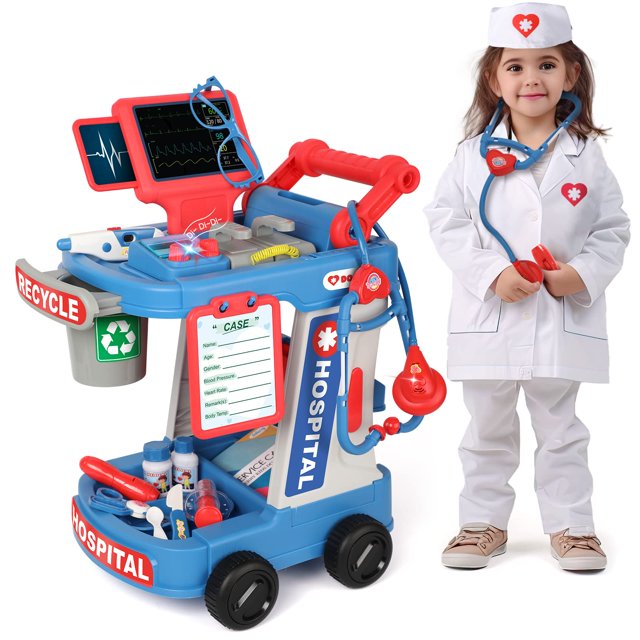 Kit médico Liberty para niños de 3 a 5 años con carrito, disfraz y más