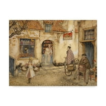 Trademark Fine Art 'Out The Kitchen Door' Canvas Art by Anton Pieck