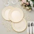 thumbnail image 5 of Efavormart 10 Pack | 7.5" Ivory Vintage Gold Swirl Rim Plastic Dessert Plates, Round Disposable Salad Appetizer Plates, 5 of 9