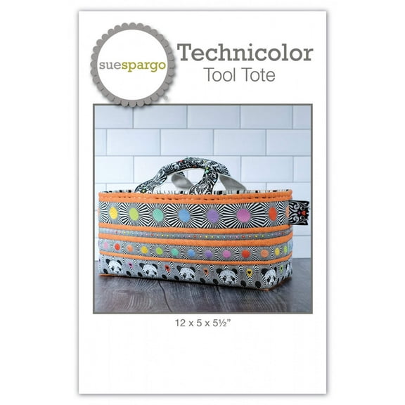 Technicolor Tool Tote - Applique, Embroidery, and Sewing Pattern by Sue Spargo of Folk Art Quilts